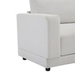 81 Modern Square Arm Sofa With Soft Velvet Upholstery, Deep Cushions, And Sturdy Legs In Navy Blue For Living Room Or Bedroom