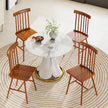 Dining Chairs Set Of 2, Farmhouse Wood Kitchen Chairs With Rubber Wood Frame, Spindle Back For Dining Room, Light Brown