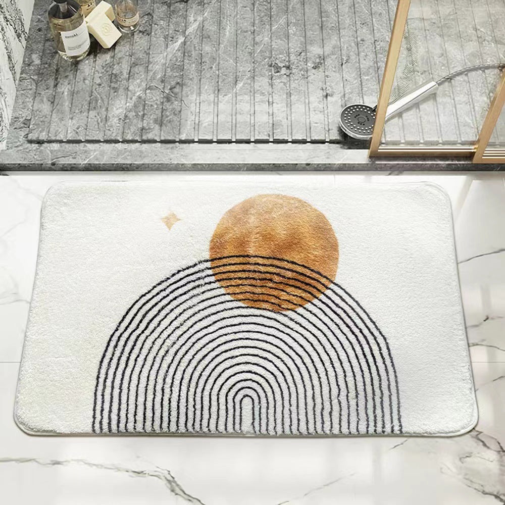 Modern Minimalist Cashmere Non-slip Floor Mat Bathroom Thickened Fleece Mat