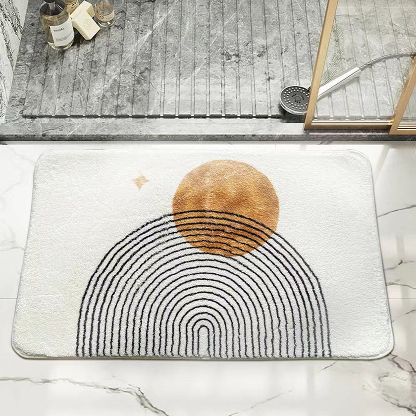 Modern Minimalist Cashmere Non-slip Floor Mat Bathroom Thickened Fleece Mat