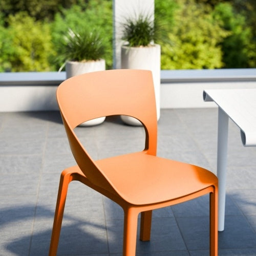 Haze Green Polypropylene Single Side Chair  One Piece Design For Indoor & Outdoor Use,suitable For Living Rooms, Dining Rooms, Gardens, Terraces And Other Scenarios