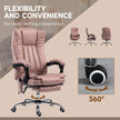 Massage Office Chair With 6 Points And Heat, Reclining Computer Chair With Adjustable Height And Footrest