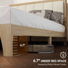 Full Bed Frame With Headboard Full Size Platform Bed Frame With Wooden Slats No Box Spring Needed Easy Assembly Oak