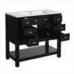 36'' Bathroom Vanity With Top Sink, Modern Bathroom Storage Cabinet With 2 Soft Closing Doors And 6 Drawers, Single Sink Bathroom Vanity