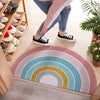 Rainbow Semicircular Silk Enclosure Mats Door Porch Entrance Door Mats Indoor Entrance Door Entrance Carpet