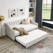 The Double Sofa Bed Has A Double Roller Upholstered Tufted Sofa Bed Unavailable Platforms- Temu