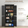 6 Tier Pantry Haven  Modern Freestanding Storage Cabinet With Adjustable Shelves  Sleek Black