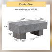 Modern Simple Gray Texture MDF Coffee Table  43.3x21.6x17.2 Practical Model.Making It An Ideal Addition To Any Living Room Or Apartment