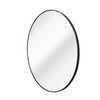 32 Inch Black Metal Framed Round Bathrrom Mirror For Wall.