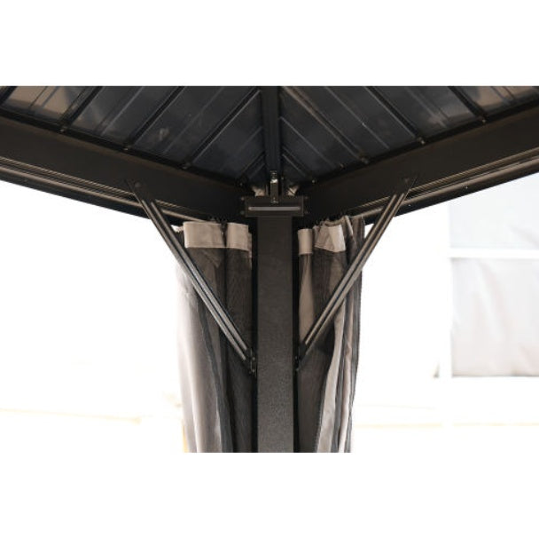 10x10FT Patic Gazebo,aluminum Gazebo With Steel Canopy,Outdoor Permanent Hardtop Gazebo Canopy For Patio, Garden,