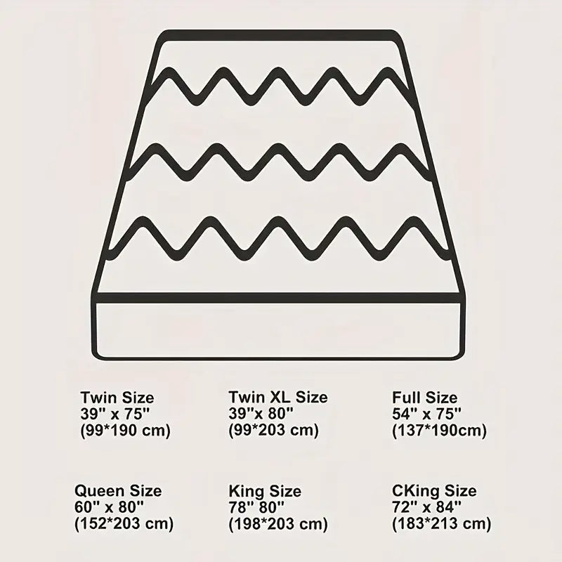 Mattress With Checkered Three-dimensional Edges, 4 Colors, King Size