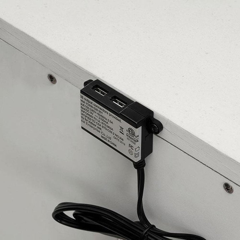 Classic White Color 1pc Nightstand Bedroom Furniture Solid Wood Nickel Hanging Pulls 2-Drawers Bedside Table