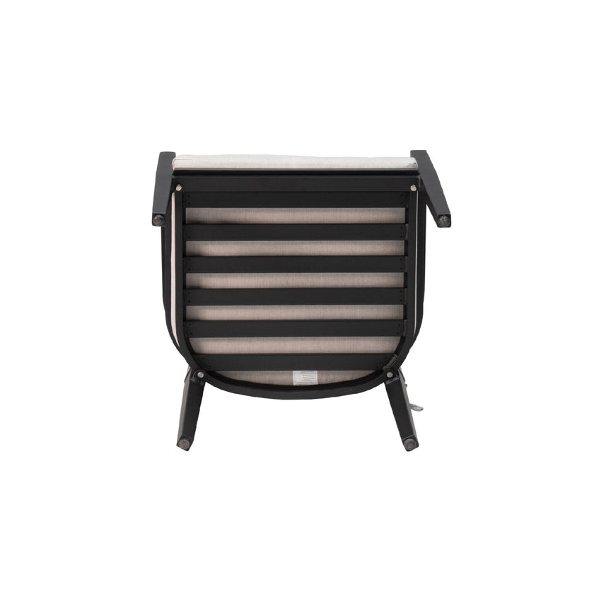 Outdoor Patio K D Aluminum Stationary Dining Chairs 4PCS With Outdoor-grade Sunbrella Fabric Cushion