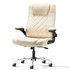 Leather Executive Office Chair With Arm & Rocking Function