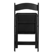 1pcs Black Plastic With Cushion Courtyard Plastic Folding Chair