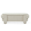 Linen Fabric Bench With Large Storage For Living Room, Entryway, Bedroom
