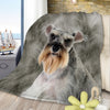 Schnauzer Flannel Blankets Cozy Blanket Super Soft Cozy Warm Puppy Dog Throw Blanket For Couch Chair Bed Sofa Office Cute Schnauzer Gifts 75x100cm