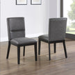 Amy - Faux Leather Side Chair Gray