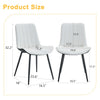 Extended Seat Cushion PU Dining Chair Set - Four Pieces.Smooth Line Design.Can Integrate Well Into Various Modern Home Decoration Styles.White And Black Splicing Colors.