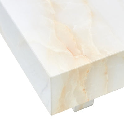 A Modern And Practical Coffee Table With Imitation Marble Patterns, Made Of MDF Material. The Fusion Of Elegance And Natural Fashion 31.4X 31.4X12