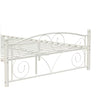 Queen Size Unique Flower Sturdy System Metal Bed Frame With Headboard And Footboard