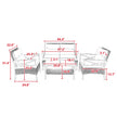 Patio 4Piece Sectional Sofa Set   KD Rattan Wicker Outdoor Garden Furniture