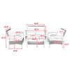 Patio 4Piece Sectional Sofa Set   KD Rattan Wicker Outdoor Garden Furniture