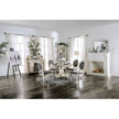 Transitional Antique White And Gray Side Chairs Set Of 2 Chairs Dining Room Furniture Padded Fabric Seat