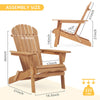 Wooden Outdoor Folding Beach Chair Two-piece Set
