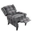 Vintage Armchair Sofa Comfortable Upholstered Leisure Chair  Recliner Chair For Living Room Grey Check
