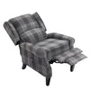 Vintage Armchair Sofa Comfortable Upholstered Leisure Chair  Recliner Chair For Living Room Grey Check
