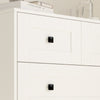 Chest Of Drawer With 5 Drawers White Color Farm Door