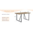A Minimalist Retro Rectangular Dining Table With A Specially Textured Top And Black Metal Legs.Contemporary Minimalist MDF Wood Color Textured Tabletop.Able To Give People A Visual Beauty With Rules.