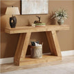 Console Table, 55-Inch Rustic Sofa Table With Storage, Industrial Wooden Entryway Table