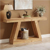 Console Table, 55-Inch Rustic Sofa Table With Storage, Industrial Wooden Entryway Table