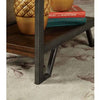 Modern Rustic Design 1pc Side Table Nightstand Multi-Colored Panels Oak Finish USB Outlet Sofa Side Table Home Furniture