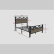 Full Size Bed Fram  Easy Assembly Brown