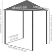 Gazebo With Galvanized Steel Roof  Swiship-Ship Prohibited By WalMart Original