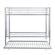 METAL BUNK BED WITH TRUNDLE SILVER