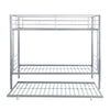 METAL BUNK BED WITH TRUNDLE SILVER