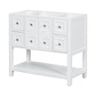 36'' Bathroom Vanity Without Sink,Free Standing Vanity Set With 4 Drawers& Soft Closing Doors,Solid Wood Frame Bathroom Storage Cabinet Only