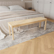 52 Solid Wood Slatted Bench For Living Room, Bedroom, Or Entryway   Durable Natural Hardwood Finish, Perfect For Foot Of Bed Or Entryways, Hallways