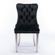 Nikki Modern Velvet Upholstered Dining Chair - Solid Wood, High-end Tufted
