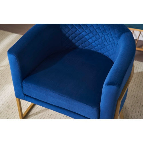 Upholstered Velvet Chair Gold Metal Bracket, Medieval Living Room Office Tea Room Lounge Chair With Curved Backrest