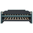 Twin Size Upholstered Daybed With Trundle And Three Drawers,Green