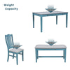 TOPMAX Mid-Century 6-Piece Dining Set With Drawer & Upholstered Chairs
