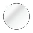 32 Inch Black Metal Framed Round Bathrrom Mirror For Wall.