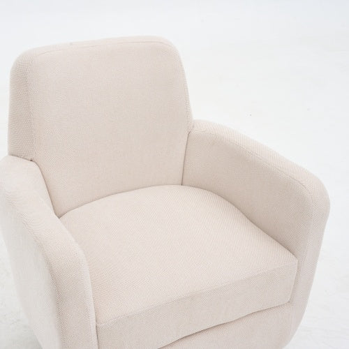 360 Degree Rotation Armchair Cotton Linen Skin Friendly Fabric Ergonomic Design Living Room Chair Bedroom Chair Living Room Chair Suitable For Indoor Home