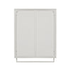 Modern Two-Door Wall Cabinet With Glass Doors And Open Shelf