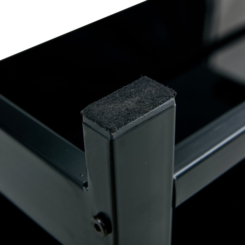 Glass Lift Top Coffee Table, 2-Layer Tempered Glass, Modern Simple, Black